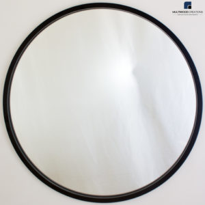 Thin Round Mirror Black