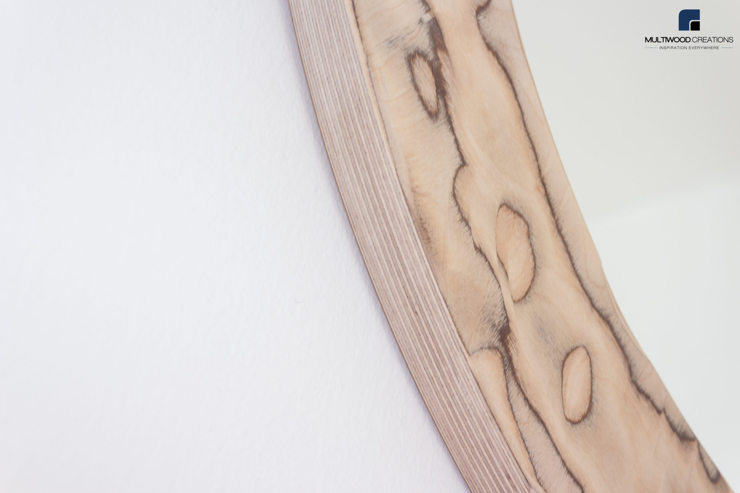 Birch Ply Contour Lines Mirror - Image 3