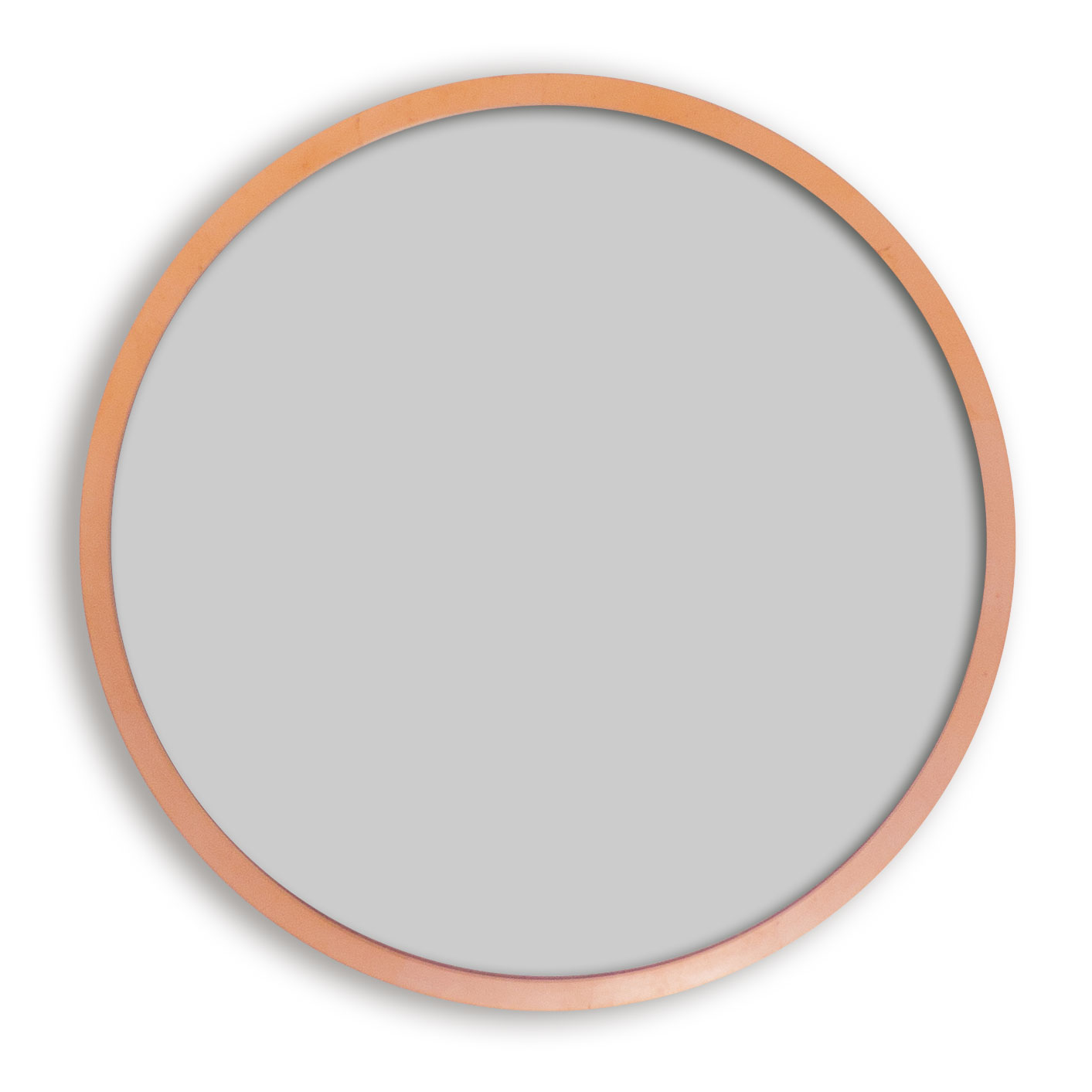 Thin Round Mirror Copper Leaf