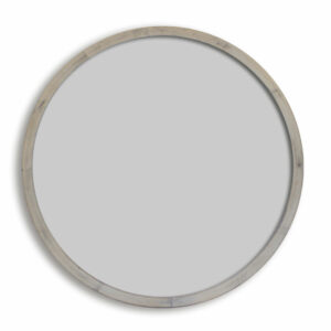 Thin Round Mirror Silver